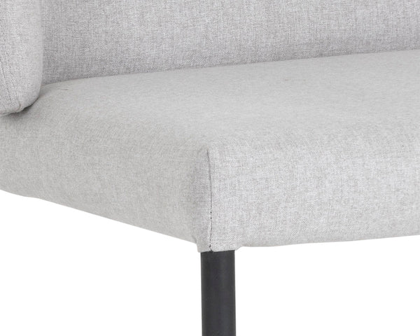 PEARCE DINING CHAIR - LIGHT GREY / BRAVO COGNAC