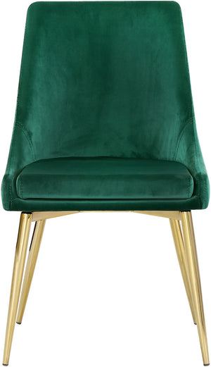 Lynette Dining Chair In Green Velvet