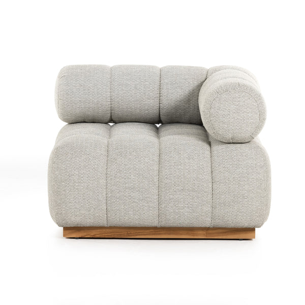 Roma Outdoor Sectional In Corner Pc In Ash
