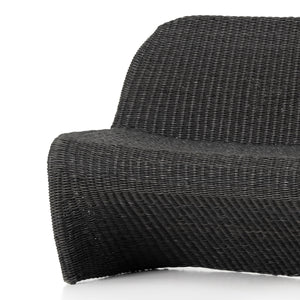 Portia Outdoor Dining Bench In 50" In Coal