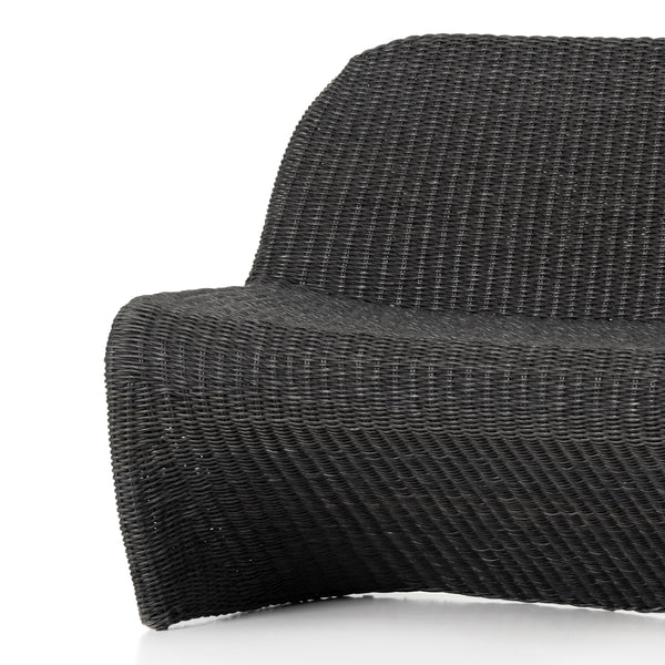 Portia Outdoor Dining Bench In 50" In Coal
