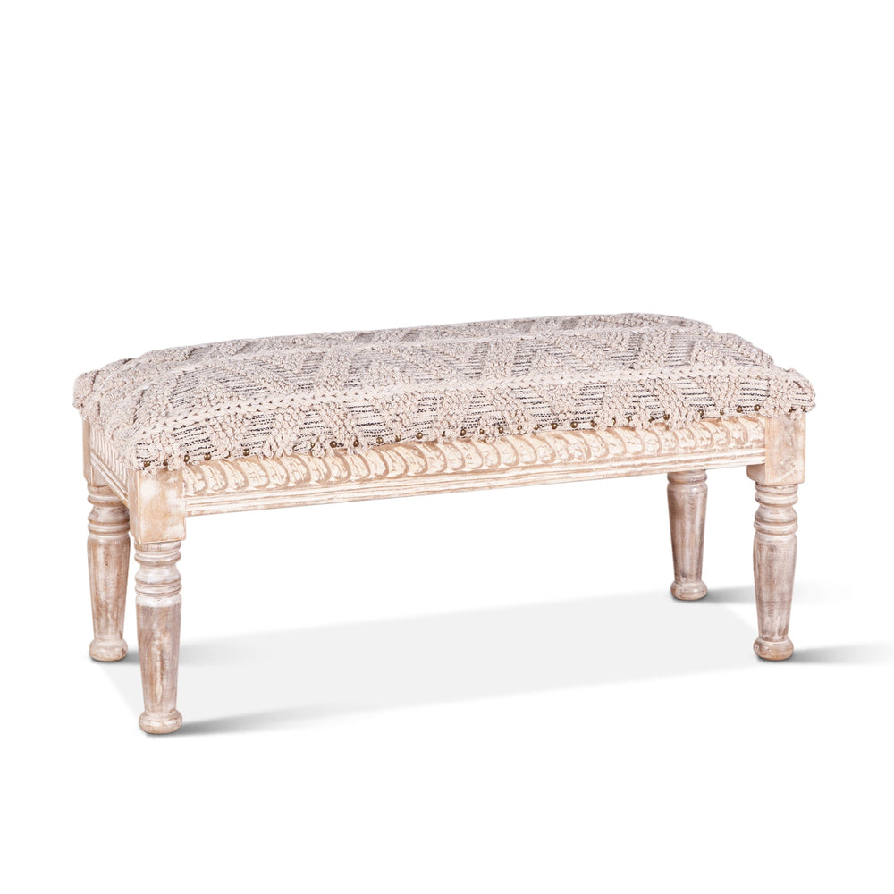 Marrakech 39" Woven Upholstered Accent Bench
