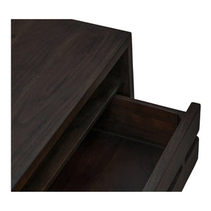 Madagascar Nightstand in Dark Brown Acacia