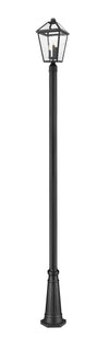 Talbot 3 Light Outdoor Post Mounted Fixture in Black Finish