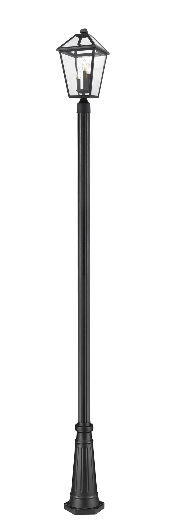 Talbot 3 Light Outdoor Post Mounted Fixture in Black Finish