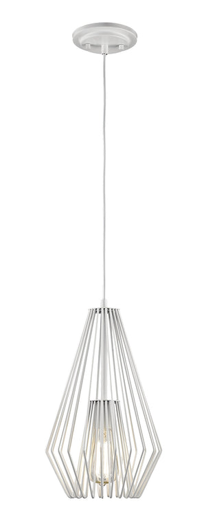 Quintus 1 Light Mini Pendant in Gloss White Finish