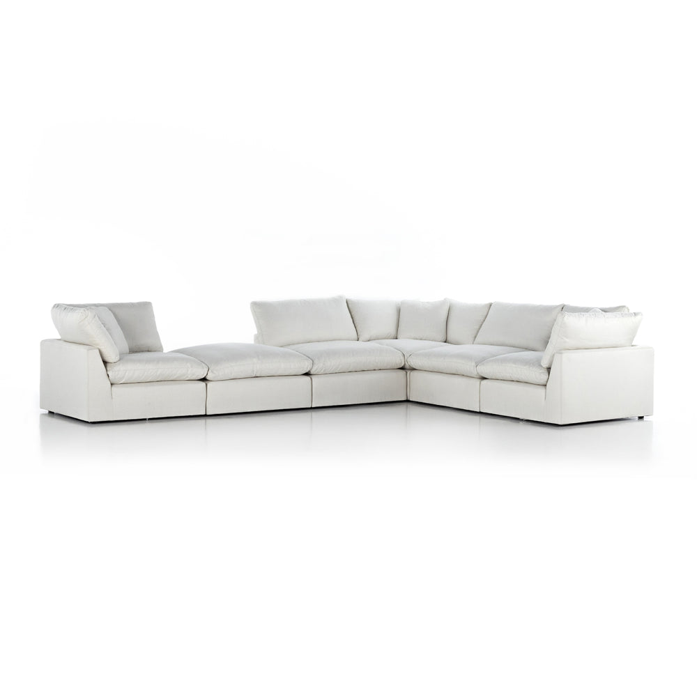 Stevie 5Pc Sec Sofa W/Ottoman In Ivory