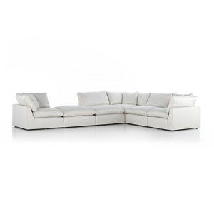 Stevie 5Pc Sec Sofa W/Ottoman In Ivory