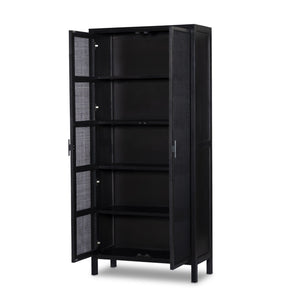 Caprice Tall Cabinet - Black Wash Mango