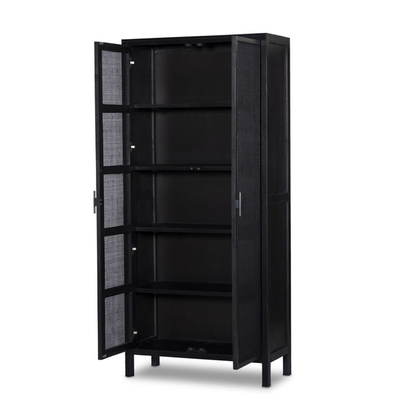 Caprice Tall Cabinet - Black Wash Mango