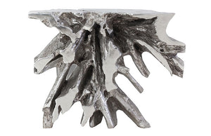 Luxe Freeform Console Table, Silver Leaf