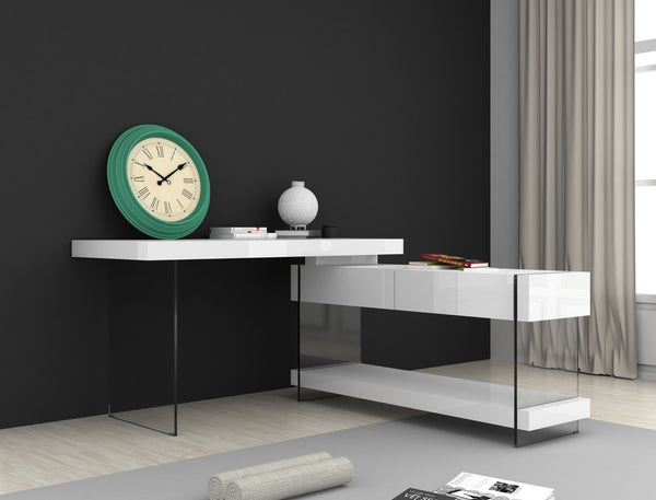 Reese Desk White High Gloss