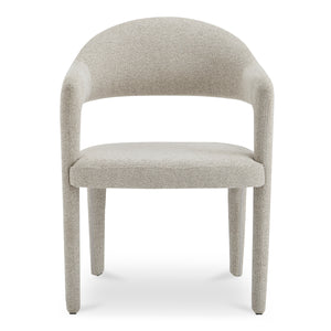 Martens Beige Dining Chair with Barrel Back