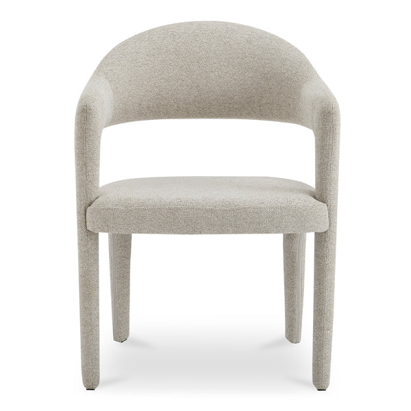 Martens Beige Dining Chair with Barrel Back
