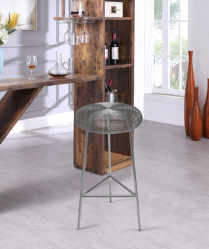 Sylvester Bar Stool In Silver