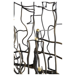 Wilting Brass Sculpture in Gold and Black
