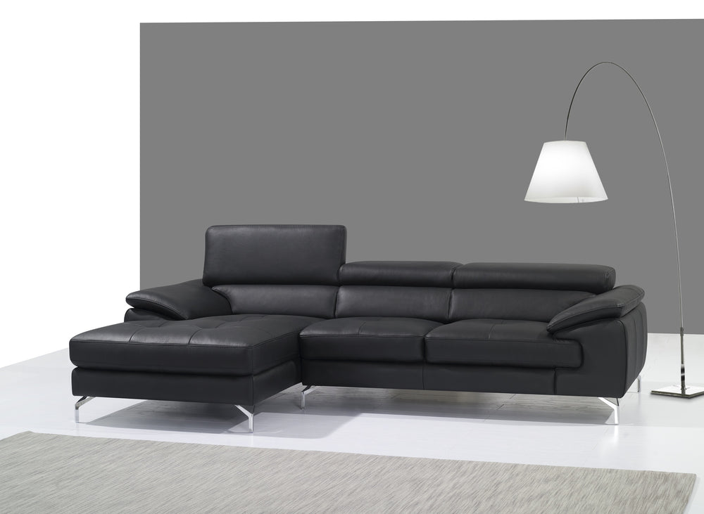 A973B Italian Leather Mini Sectional Left Facing C