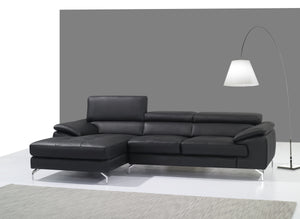 A973B Italian Leather Mini Sectional Left Facing C