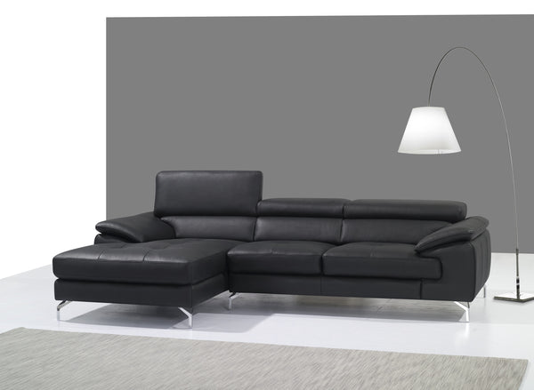 A973B Italian Leather Mini Sectional Left Facing C