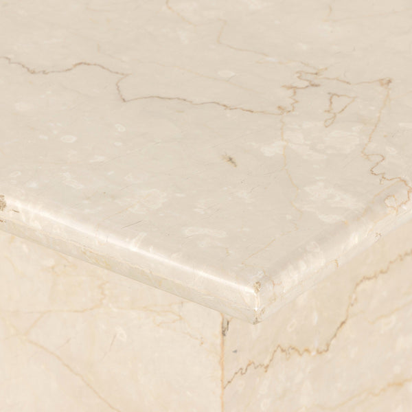 Arum End Table - Cream Marble
