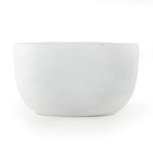 Basil Outdoor End Table In Matte White