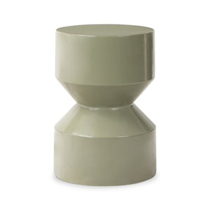 Ara End Table In Moss Lacquered Concrete