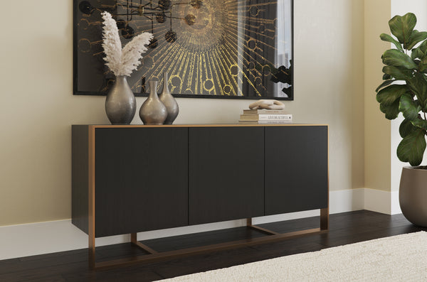 DALTON SIDEBOARD - ANTIQUE BRASS - BLACK