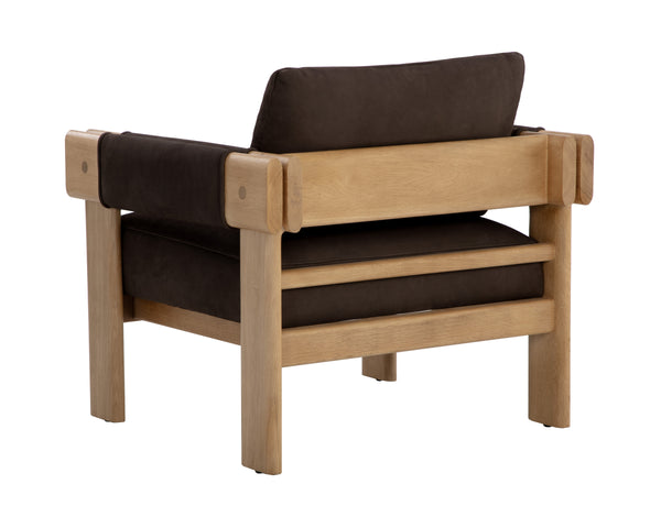 CARMICHAEL LOUNGE CHAIR - NUBUCK COCOA LEATHER