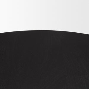 Soma Textured Black Acacia Wood Round Dining Table