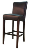 Milton Bonded Leather Bar Stool In Coffee Bean