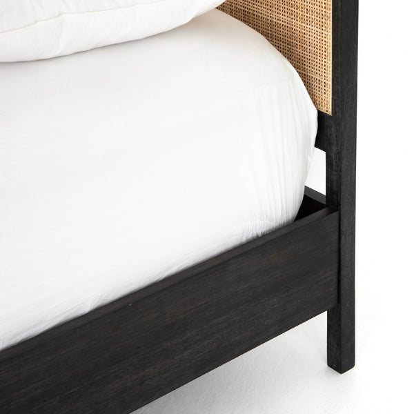 Sydney Queen Bed in Black Wash