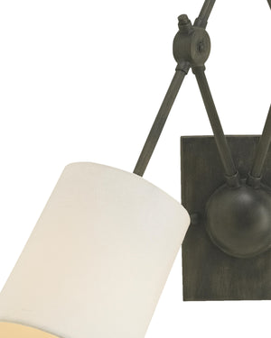 Compass Wall Sconce In Black Iron