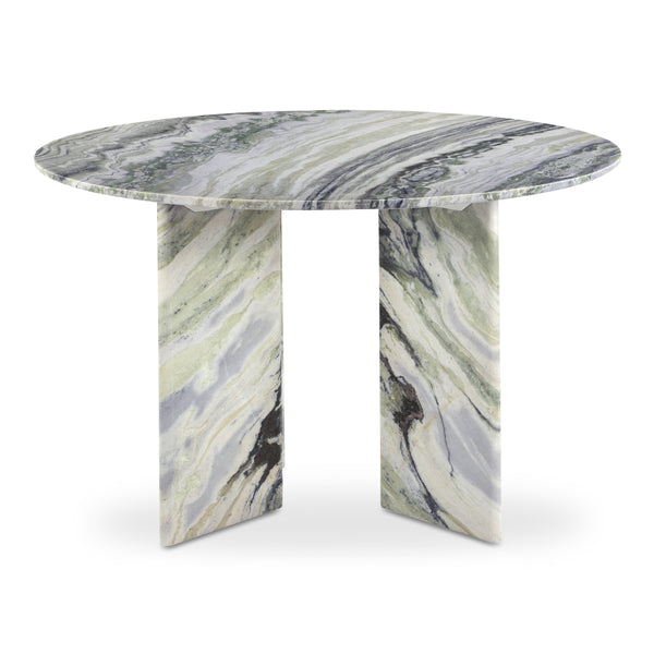 Celia Round Dining Table in Green Onyx Marble