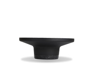 SPACER Coffee Table in matte black PC aluminum/black marble base