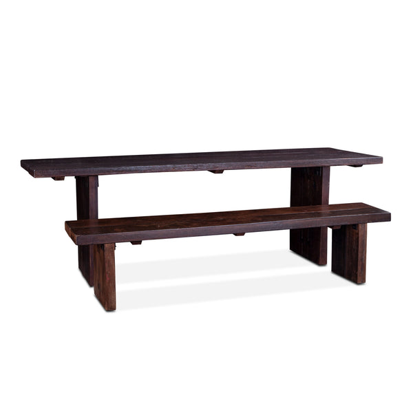 Barnwood 94" Dining Table Jacobean Brown