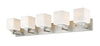 Quube 5 Light Vanity  in Brushed Nickel Finish