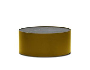 Auro Coffee table in black marble top and brass base