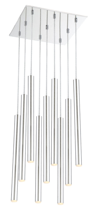 Forest 9 Light Island/Billiard in Chrome Finish
