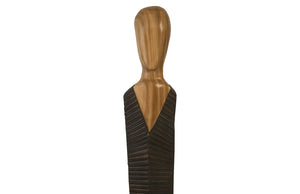 Vested Male Sculpture, Natural/Black Copper, Small