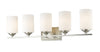 Bordeaux 5 Light Vanity  in Brushed Nickel Finish