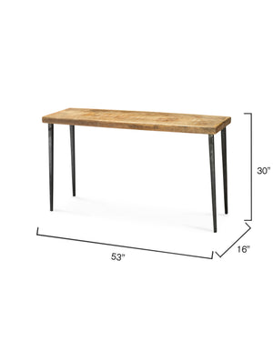 Farmhouse Wood Console Table, Natural