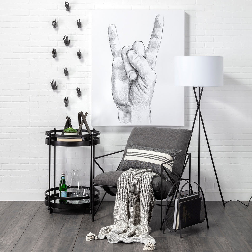 Bastian (Small) 8L x 7W Black Metal Abstract Object