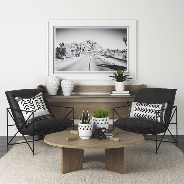 Aida Light Brown Wood Console Table