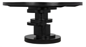 Hugo Dining Table, Hand Rubbed Black