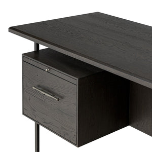Lauren Desk - Charcoal Oak Resawn Veneer