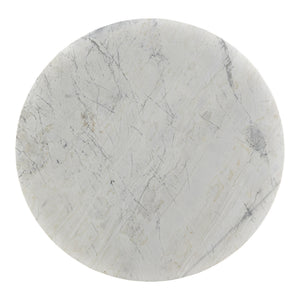 Jinxx Side Table in Charcoal Grey with Marble Top