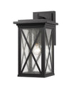 Brookside 1 Light Outdoor Wall Sconce in Black Finish
