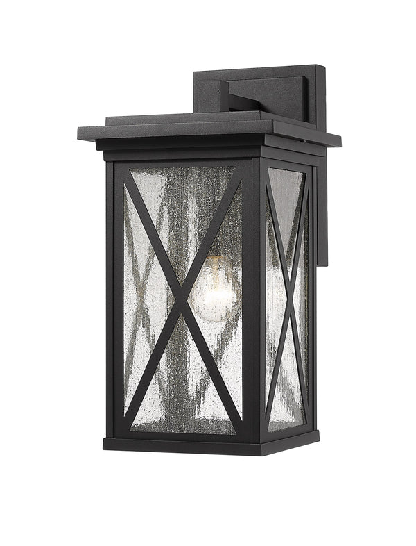 Brookside 1 Light Outdoor Wall Sconce in Black Finish