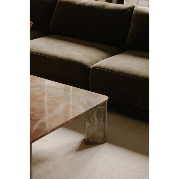 Moe's Bryn Sectional Left Green with Eco Materials