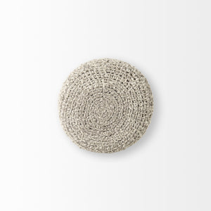Bina 19.0L x 19.0W x 15.0H Taupe 4 Legged Wool Stool